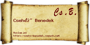 Csehó Benedek névjegykártya